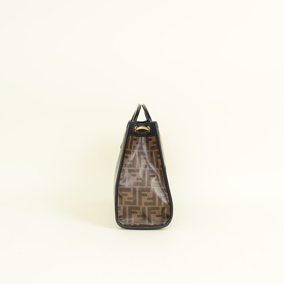Fendi Brown Zucca Runaway Shopper Tote Small Bag