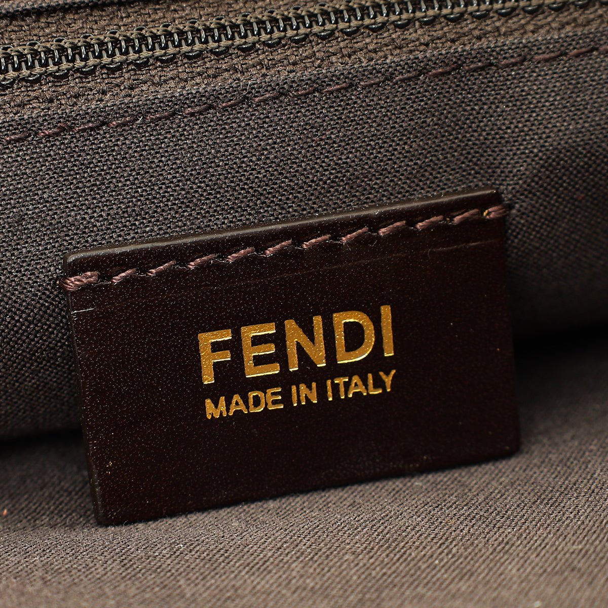 Fendi Tobacco Zucca Mia Flap Large Bag-Fendi-THE CLOSET