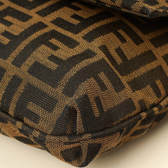 Fendi Tobacco Zucca Mia Flap Large Bag-Fendi-THE CLOSET