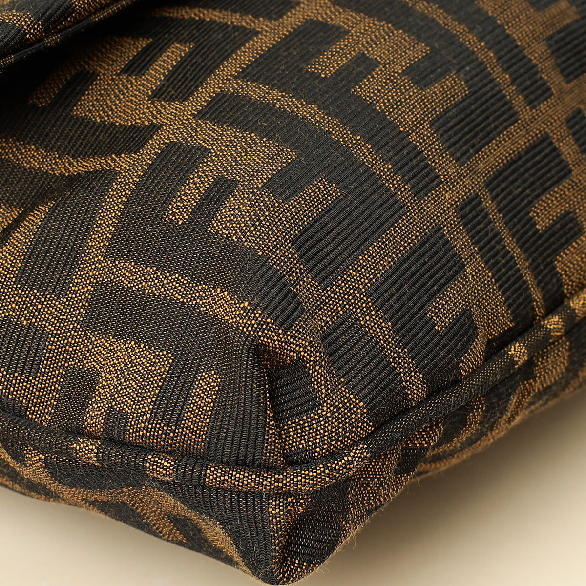 Fendi Tobacco Zucca Mia Flap Large Bag-Fendi-THE CLOSET