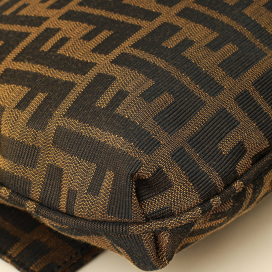 Fendi Tobacco Zucca Mia Flap Large Bag-Fendi-THE CLOSET