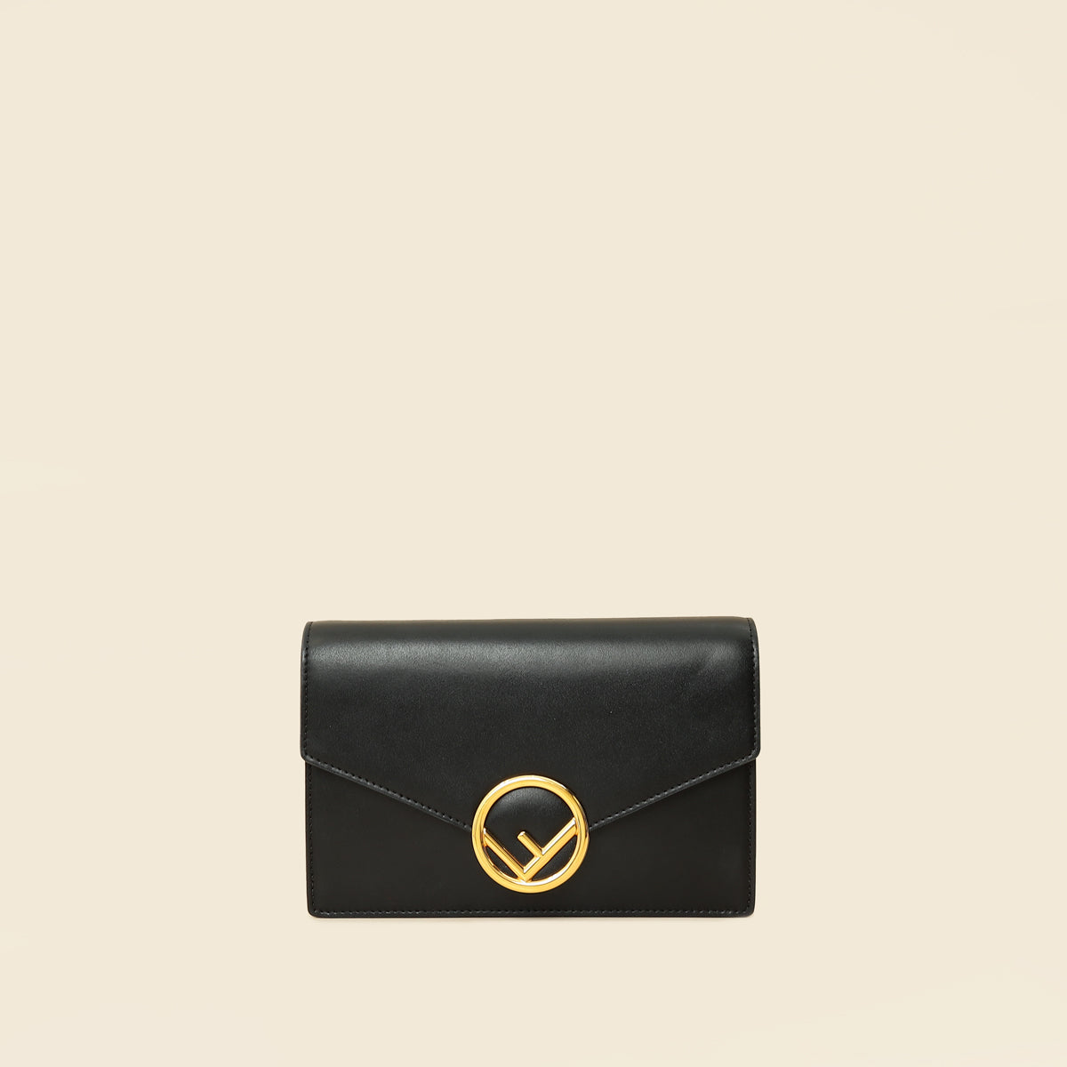 Fendi Black Medium Envelope Wallet on Chain-Fendi-THE CLOSET