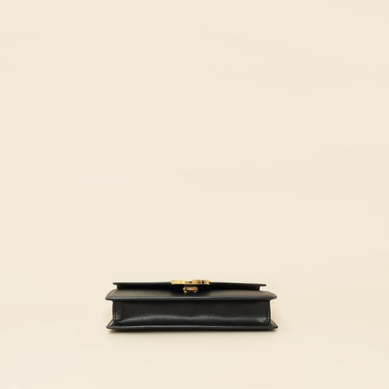 Fendi Black Medium Envelope Wallet on Chain-Fendi-THE CLOSET