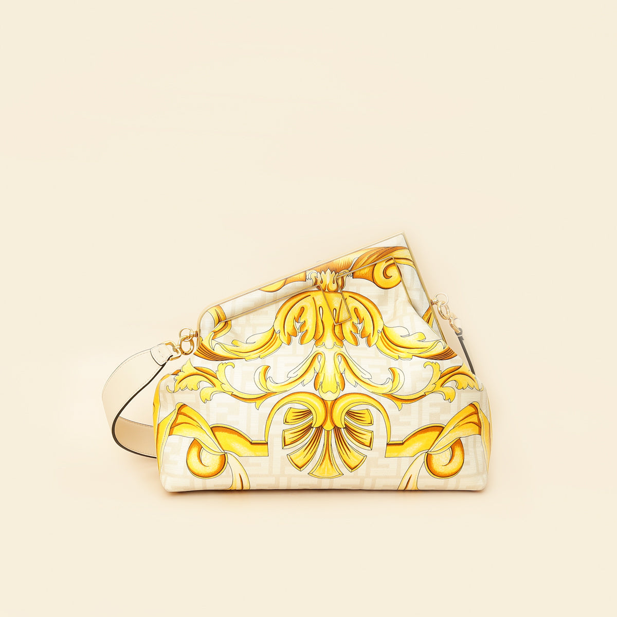 Fendi Tricolor x Versace Fendace Baroque Print "Fendi First" Medium Bag-Fendi-THE CLOSET
