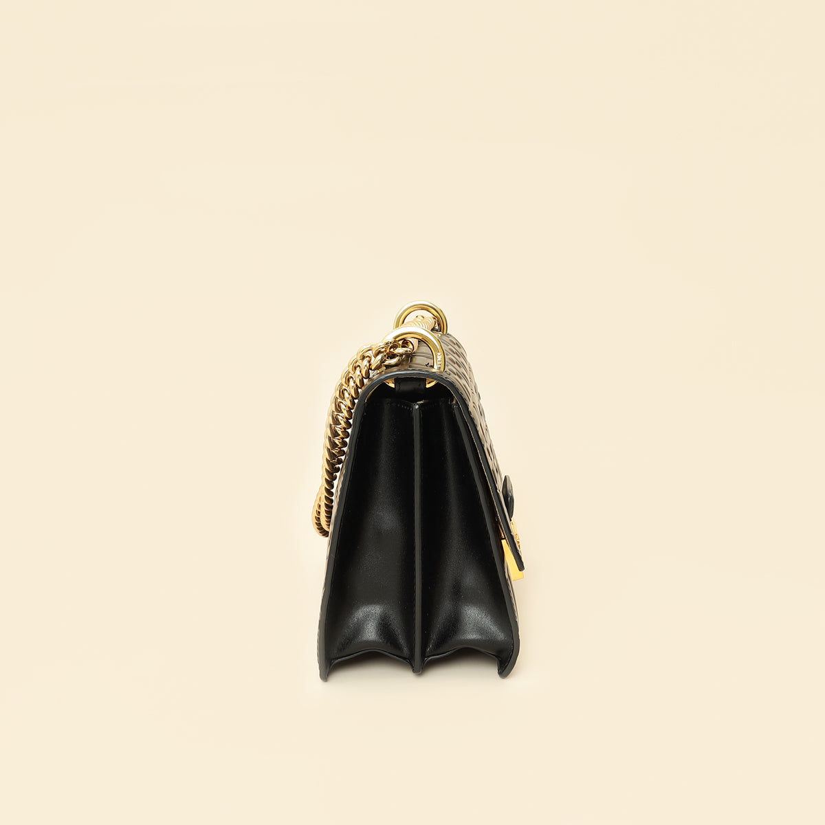 Fendi Bicolor FF Embossed Kan U Chain Small Shoulder Bag-Fendi-THE CLOSET