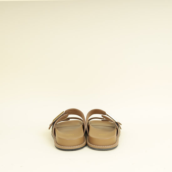 Fendi Bicolor Zucca FF Buckle Slide Sandal 38.5