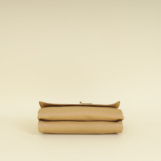 Fendi Beige Pequin Small Shoulder Bag