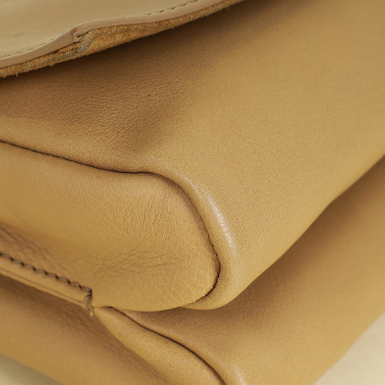 Fendi Beige Pequin Small Shoulder Bag