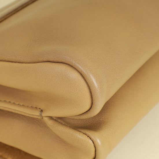 Fendi Beige Pequin Small Shoulder Bag