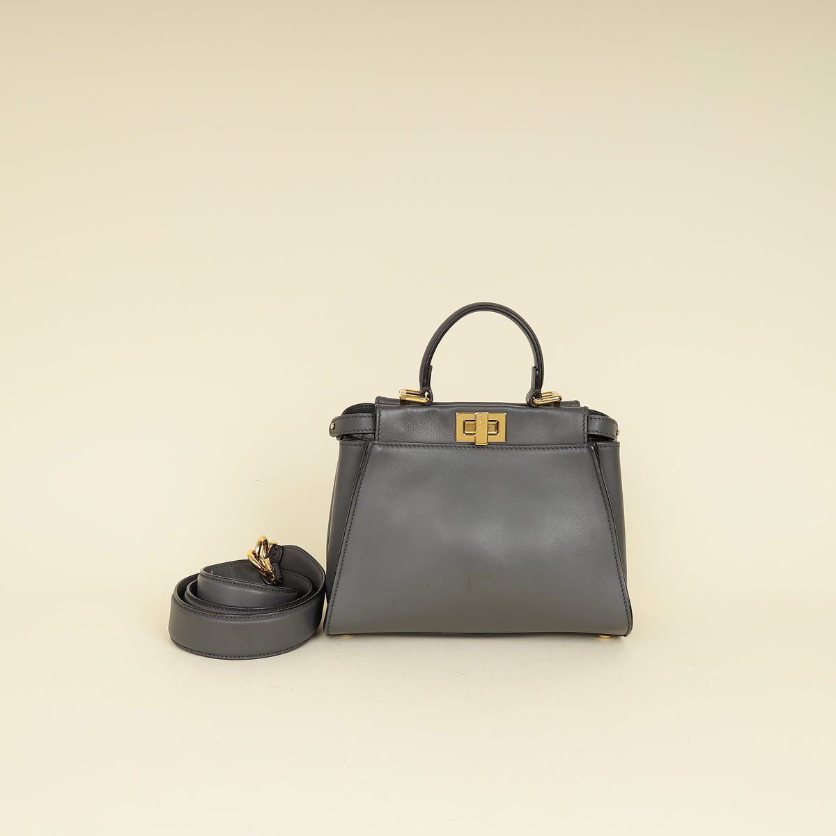 Fendi Grey Peekaboo Mini Bag-Fendi-THE CLOSET