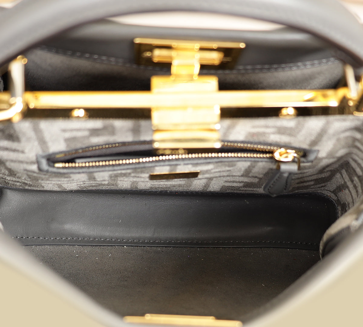 Fendi Grey Peekaboo Mini Bag-Fendi-THE CLOSET