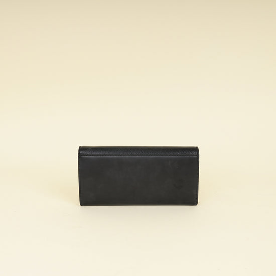 Fendi Black FF Diamonds Continental With Chain-Fendi-THE CLOSET