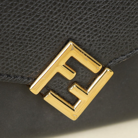 Fendi Black FF Diamonds Continental With Chain-Fendi-THE CLOSET