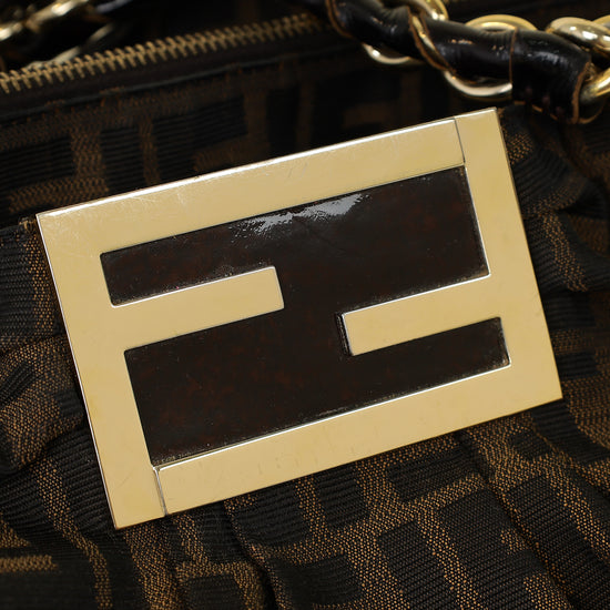 Fendi Tobacco Zucca Large Mia Tote Bag