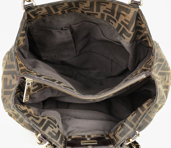 Fendi Tobacco Zucca Large Mia Tote Bag