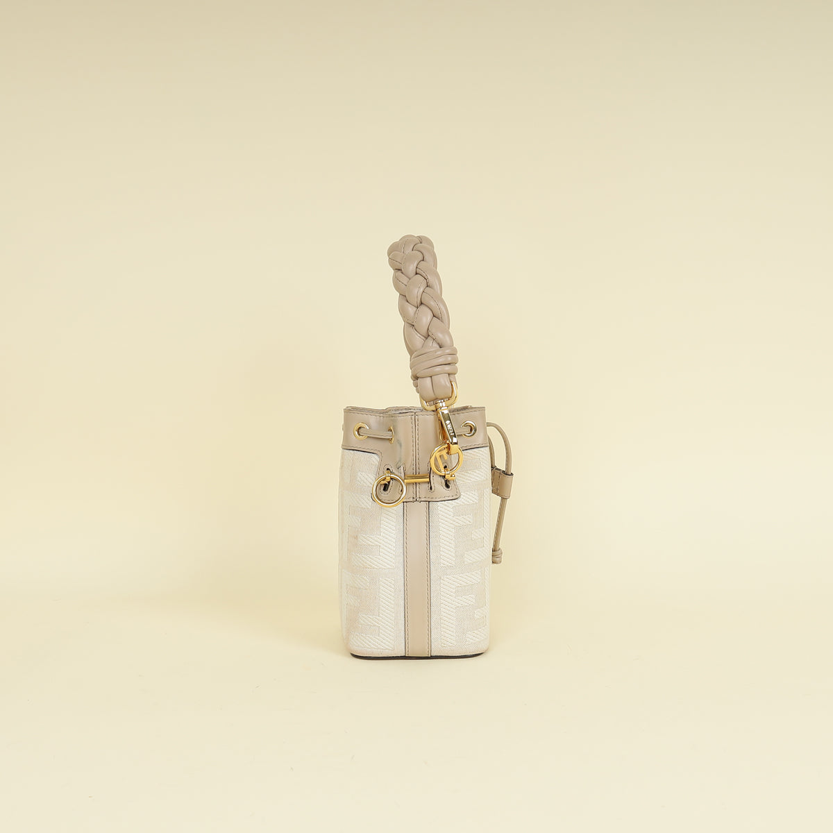 Fendi Dove Grey Mon Tresor Mini Bucket Bag
