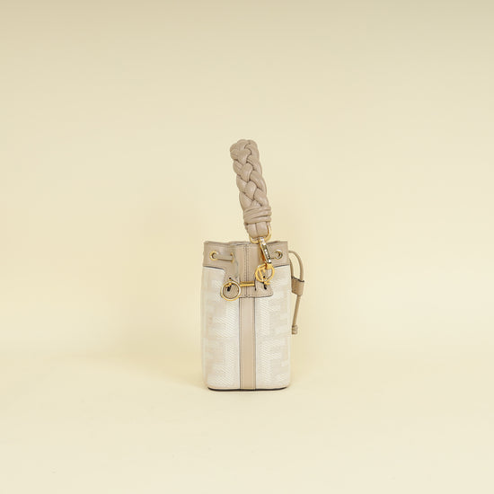 Fendi Dove Grey Mon Tresor Mini Bucket Bag