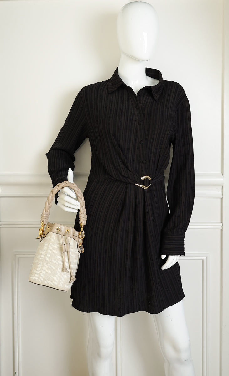 Fendi Dove Grey Mon Tresor Mini Bucket Bag