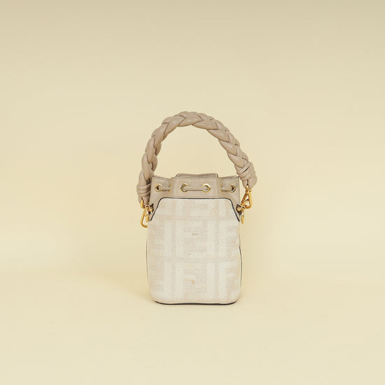 Fendi Dove Grey Mon Tresor Mini Bucket Bag