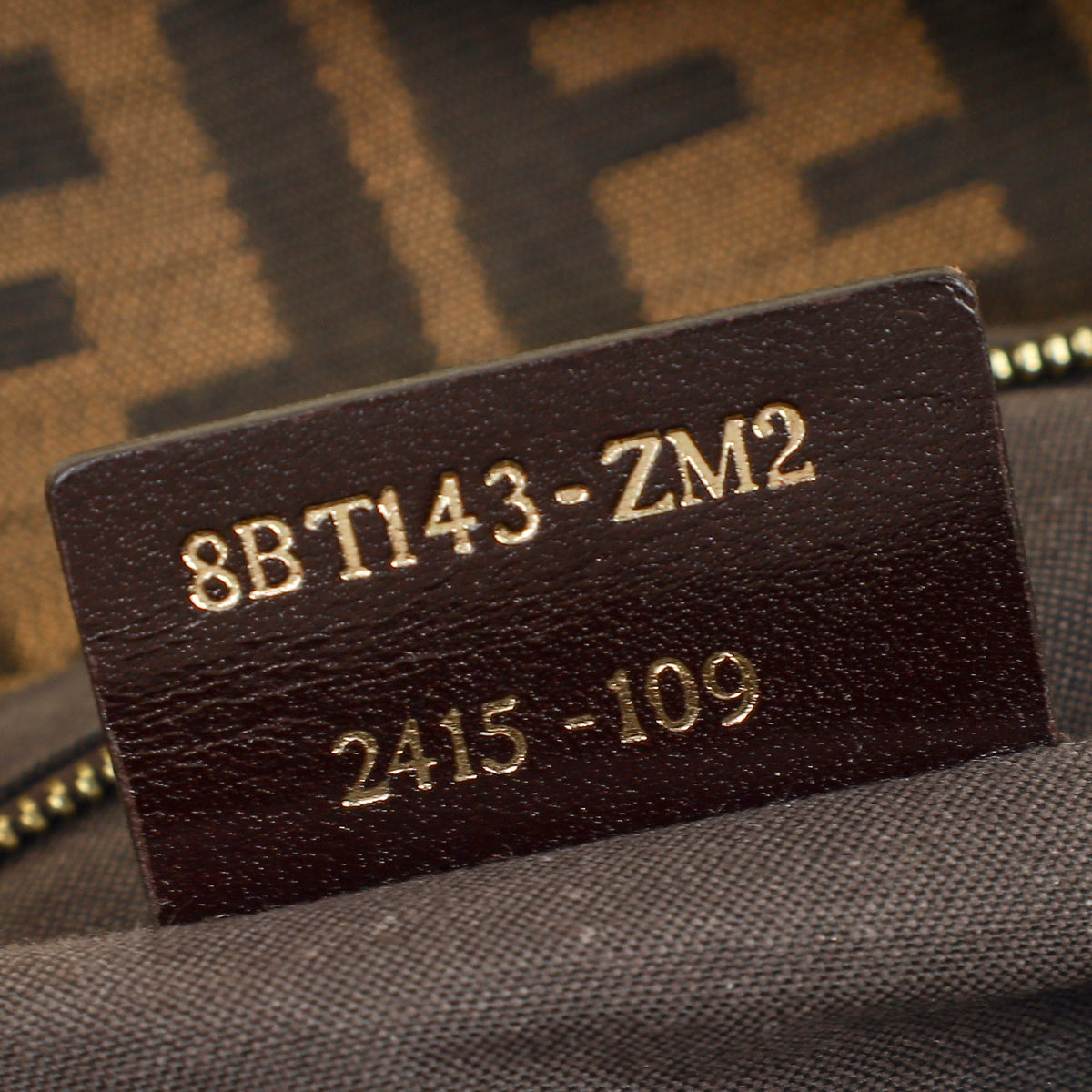 Fendi Tobacco Zucca Maxi Baguette Flap Bag