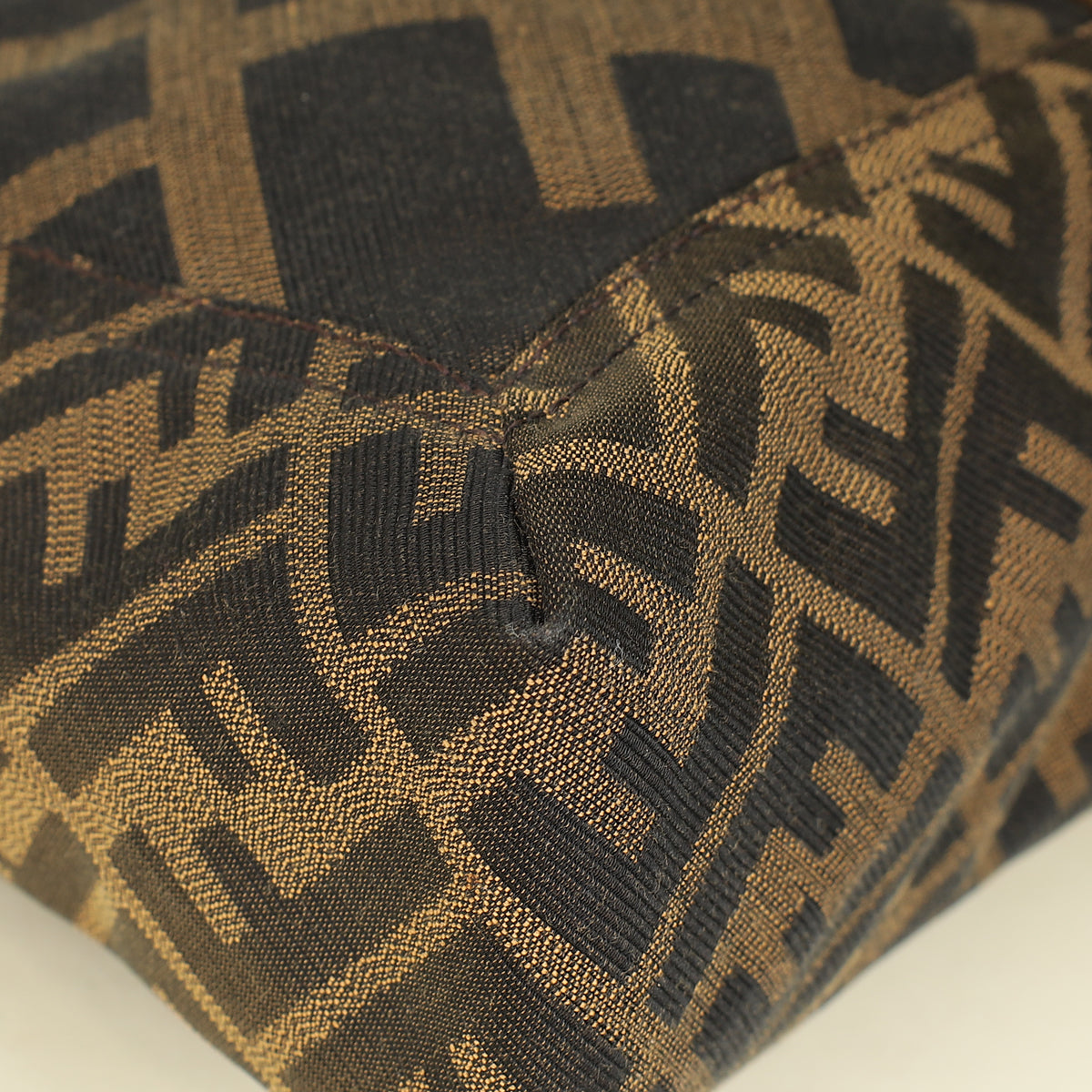 Fendi Tobacco Zucca Maxi Baguette Flap Bag