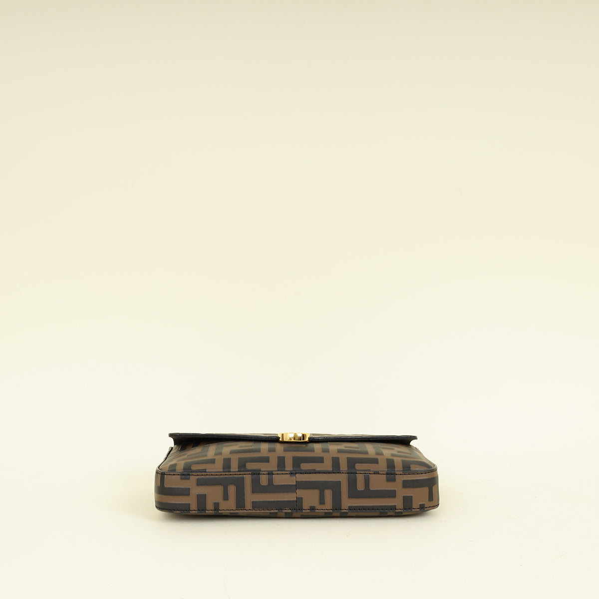 Fendi Tobacco FF 1974 Zucca Embossed Wallet On Chain W/ 2 Pouch