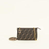 Fendi Tobacco FF Zucca Baguette Pouch