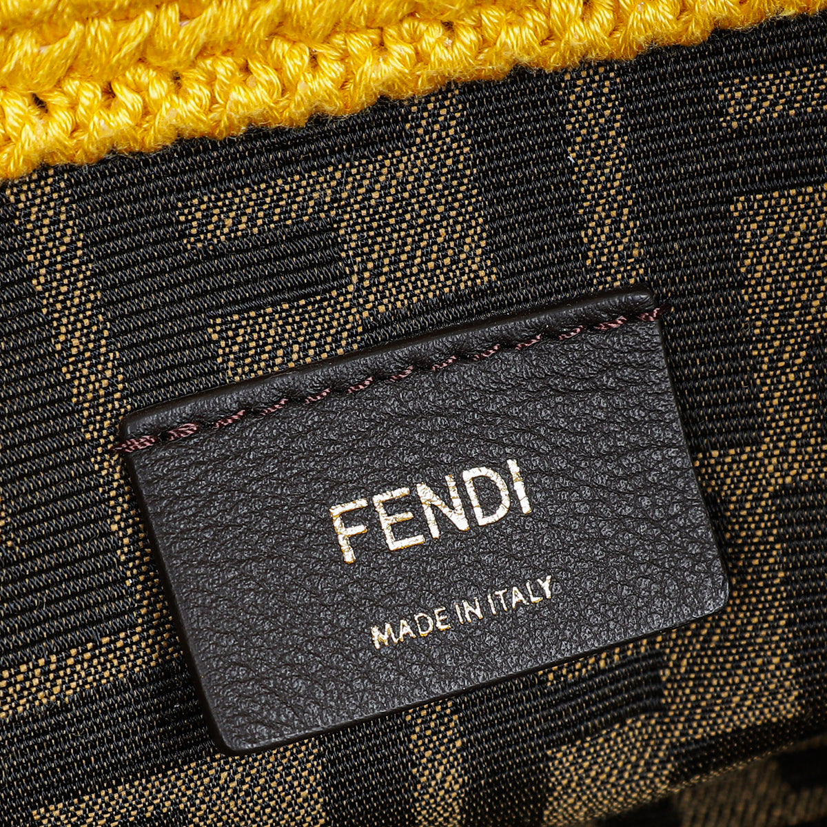 Fendi Mimosa Panna Cotton Crochet Sunshine Shopping Tote Bag – THE