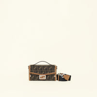 Fendi Bicolor FF Zucca Soft Trunk Baguette Bag