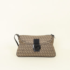 Fendi Tricolor Zucchino Baguette Double Flap Bag