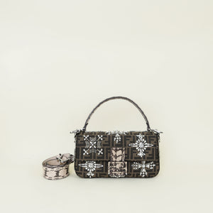 Fendi Tobacco Re-Edition FF 1974 Embroidered Baguette Bag