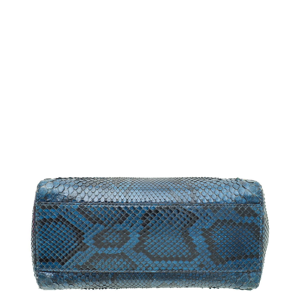 Fendi Navy Blue Python Peekaboo Mini Bag