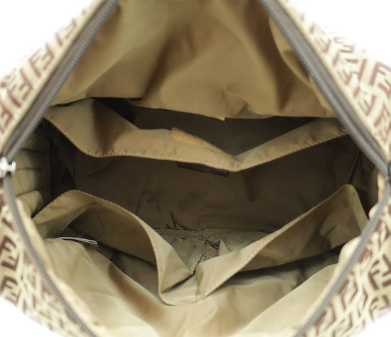 Fendi Brown Zucchino Diaper Bag w/ Changing Pad