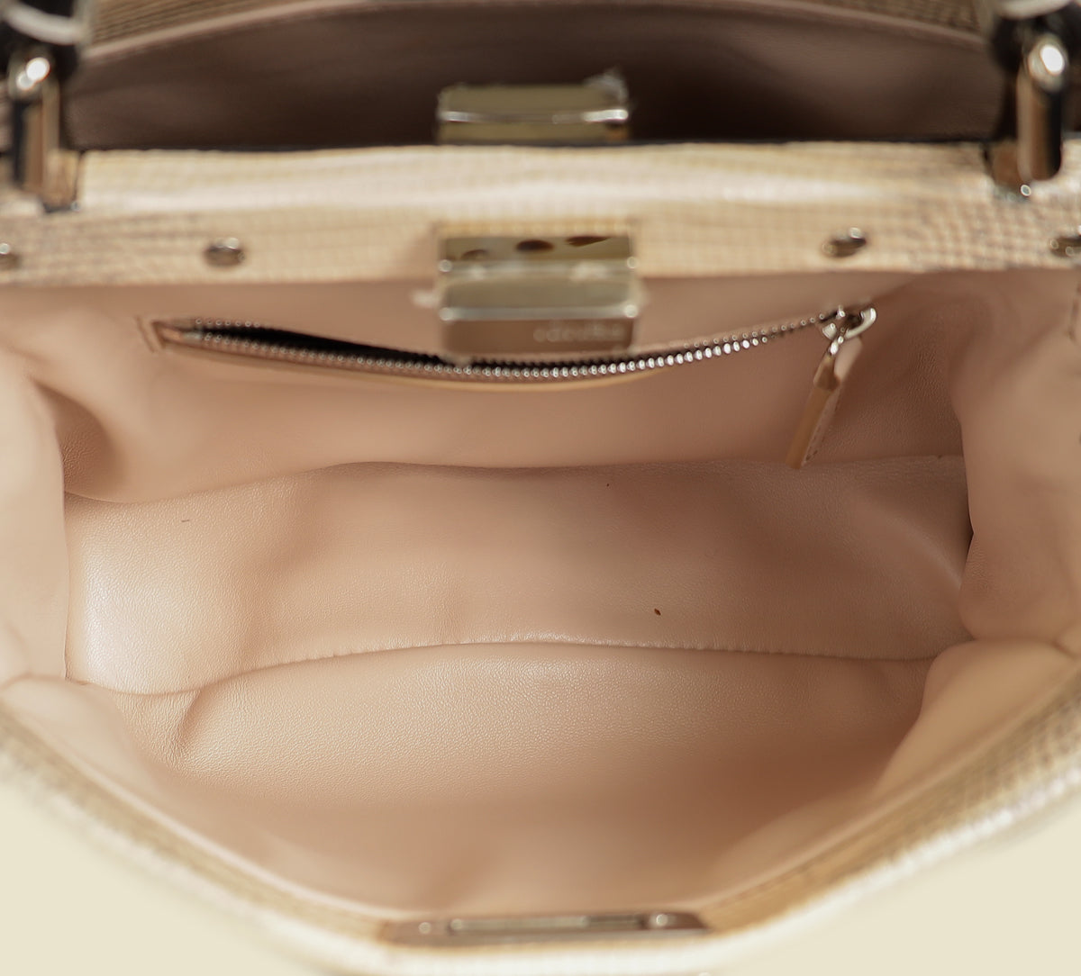 Fendi Bicolor Peekaboo Mini Lizard Bag