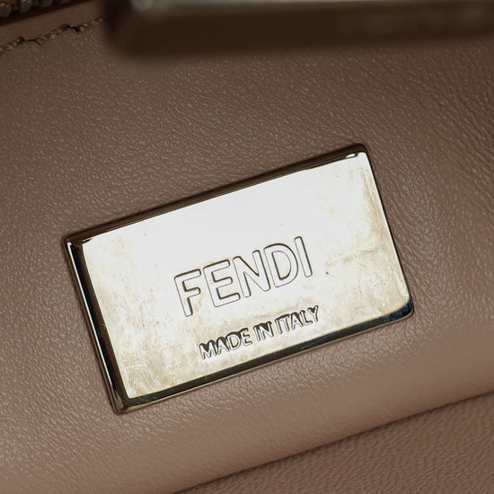 Fendi Bicolor Peekaboo Mini Lizard Bag