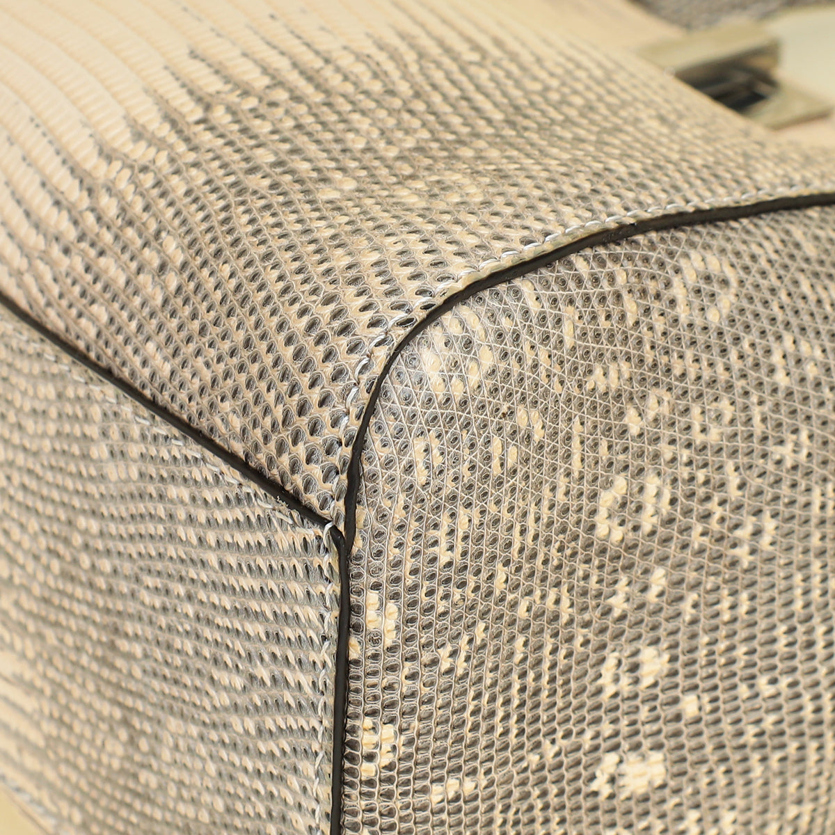 Fendi Bicolor Peekaboo Mini Lizard Bag