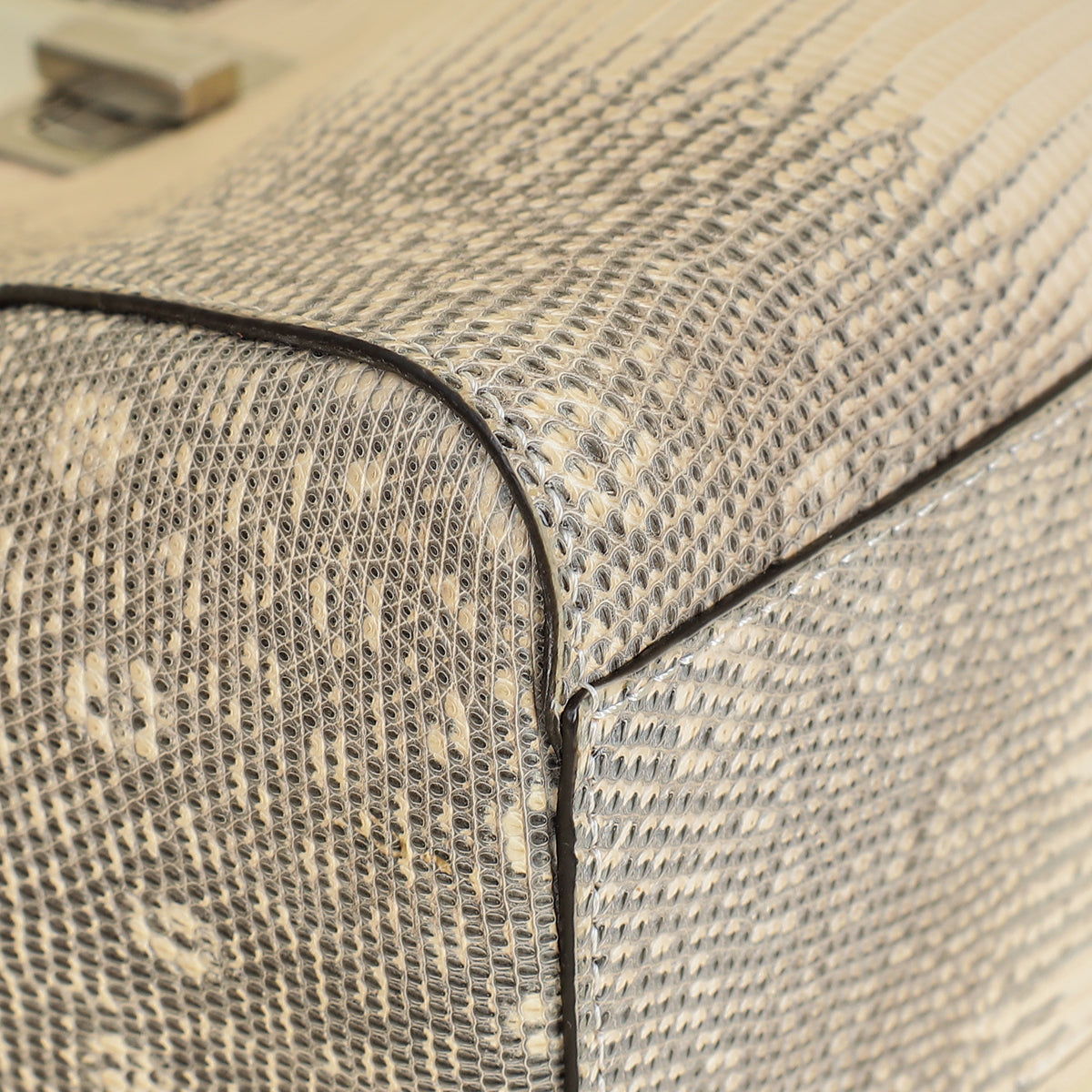 Fendi Bicolor Peekaboo Mini Lizard Bag