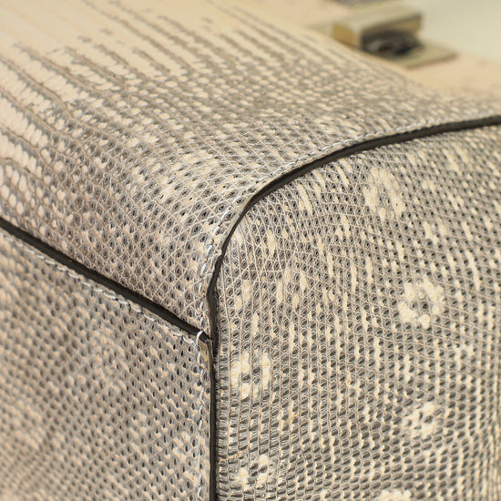 Fendi Bicolor Peekaboo Mini Lizard Bag