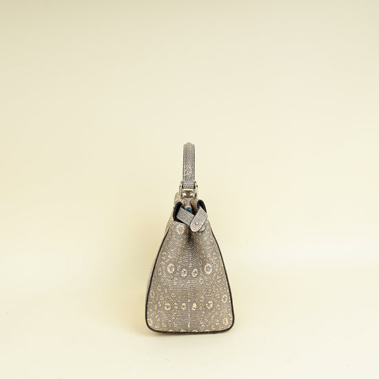 Fendi Bicolor Peekaboo Mini Lizard Bag