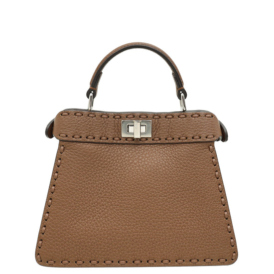 Fendi Brown Petite Peekaboo Iseeu Sellier Bag