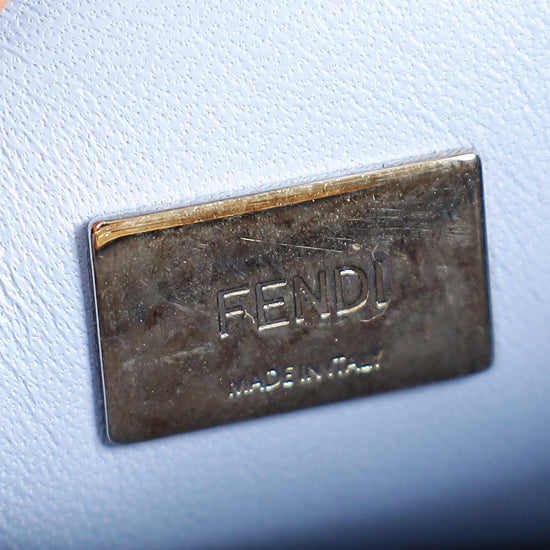 Fendi Light Blue Alligator Micro Peekaboo Mississippiensis Bag