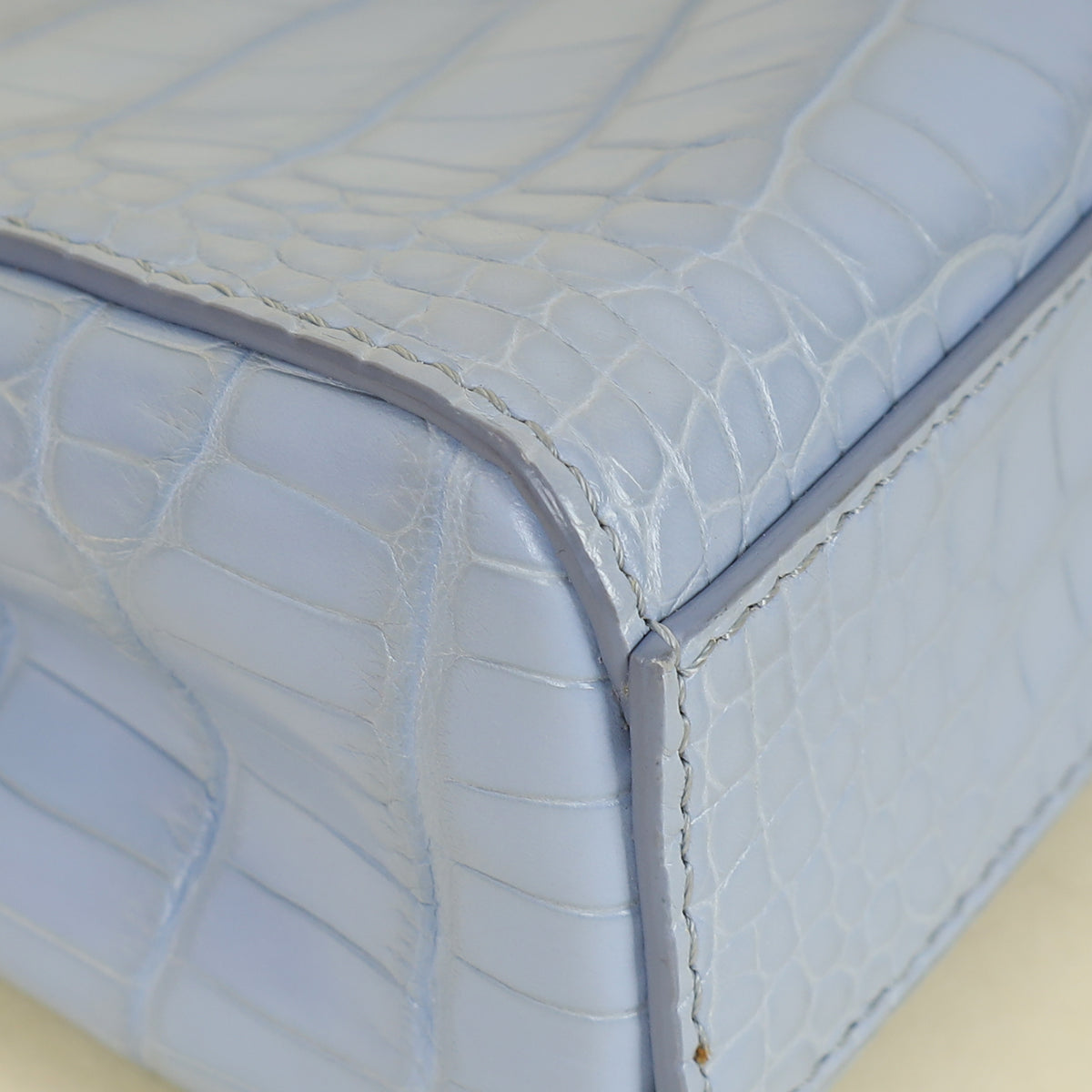 Fendi Light Blue Alligator Micro Peekaboo Mississippiensis Bag