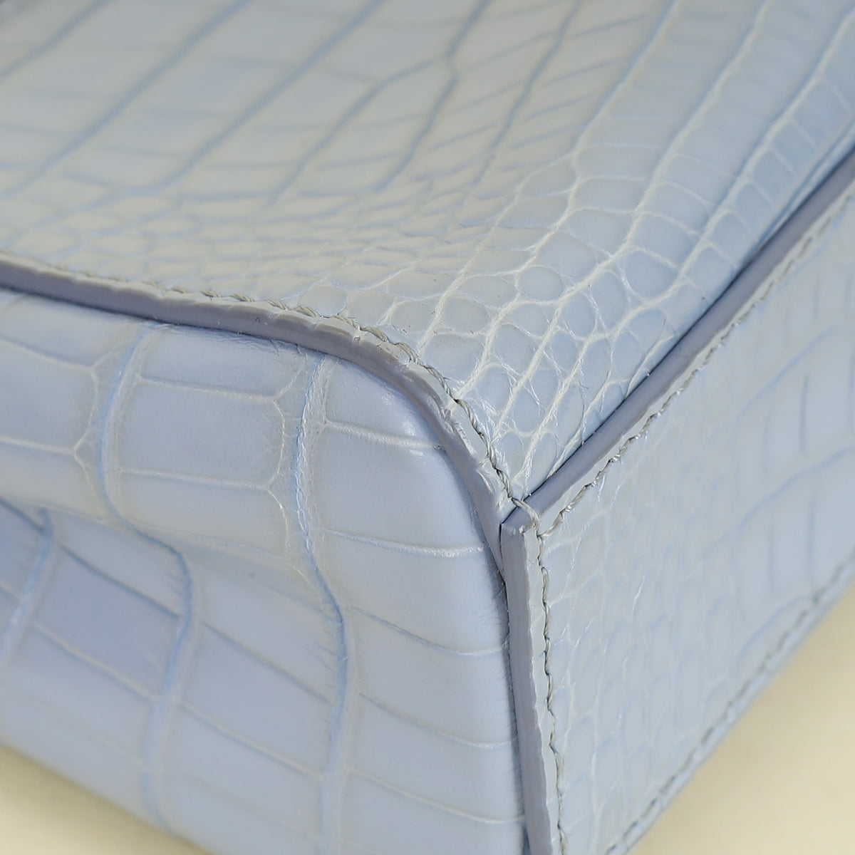 Fendi Light Blue Alligator Micro Peekaboo Mississippiensis Bag