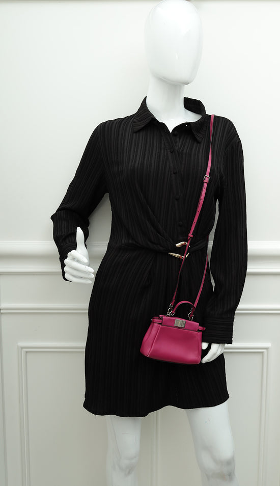 Fendi Magenta Peekaboo Micro Bag-Fendi-THE CLOSET