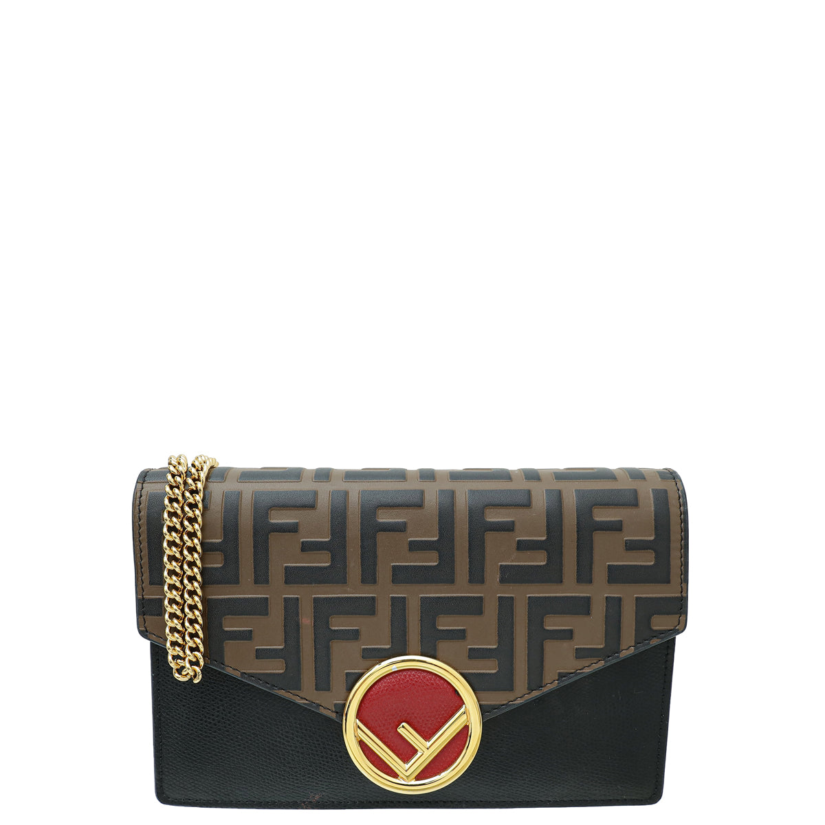 Fendi Bicolor FF Zucca Wallet on Chain-Fendi-THE CLOSET