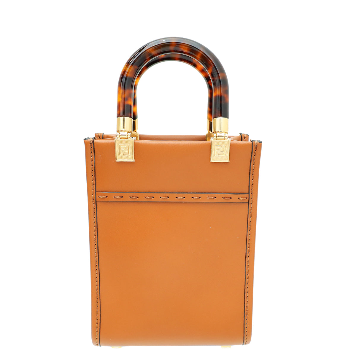 Fendi Brown Sunshine Mini Shopper Bag-Fendi-THE CLOSET