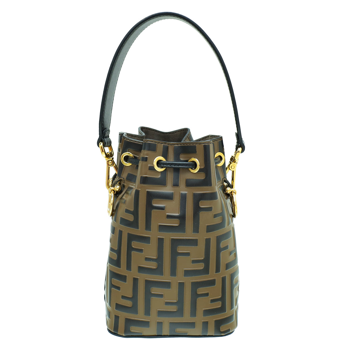 Fendi Bicolor FF Zucca Embossed Mon Tresor Mini Bucket Bag-Fendi-THE CLOSET