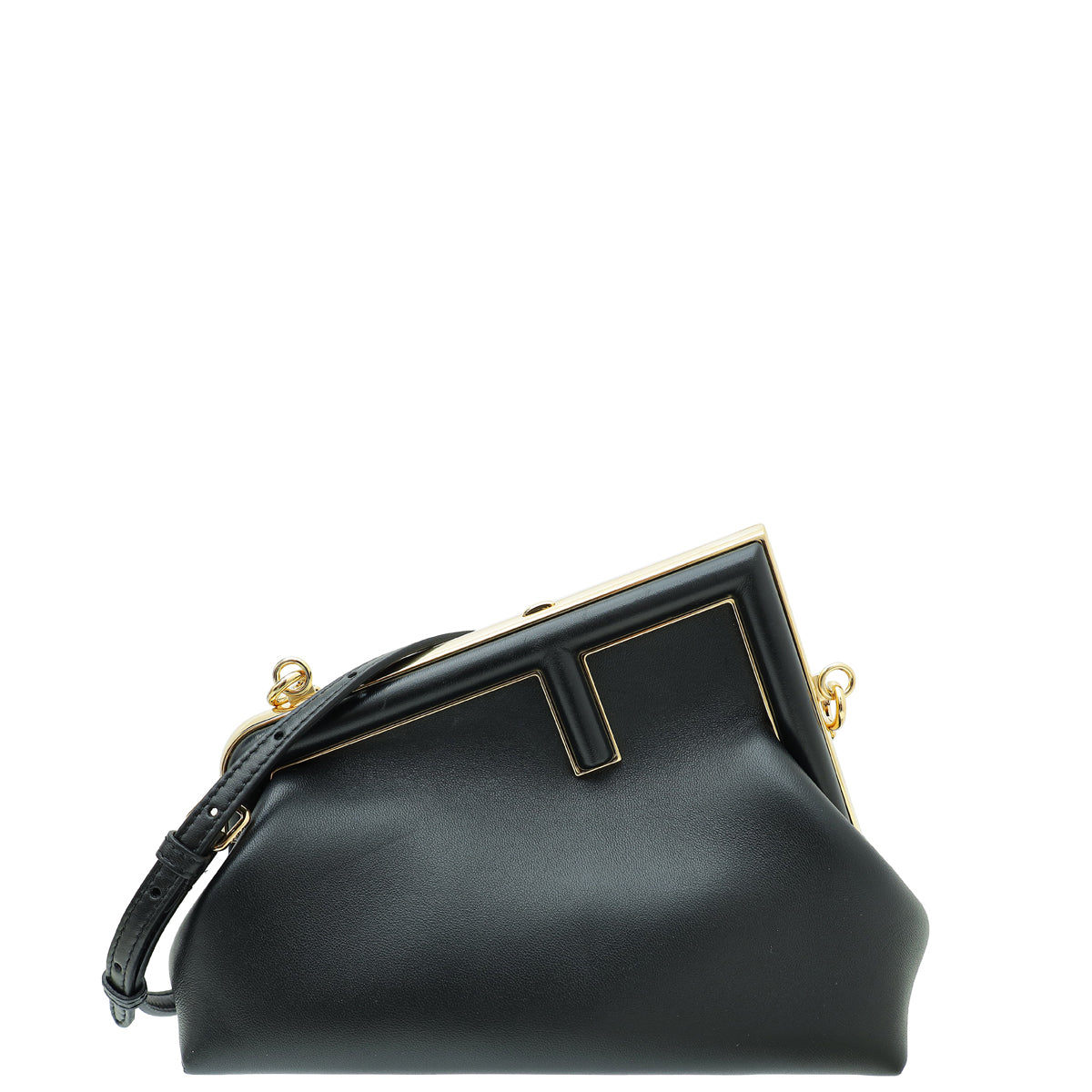 Fendi Black First Small Leather Bag-Fendi-THE CLOSET