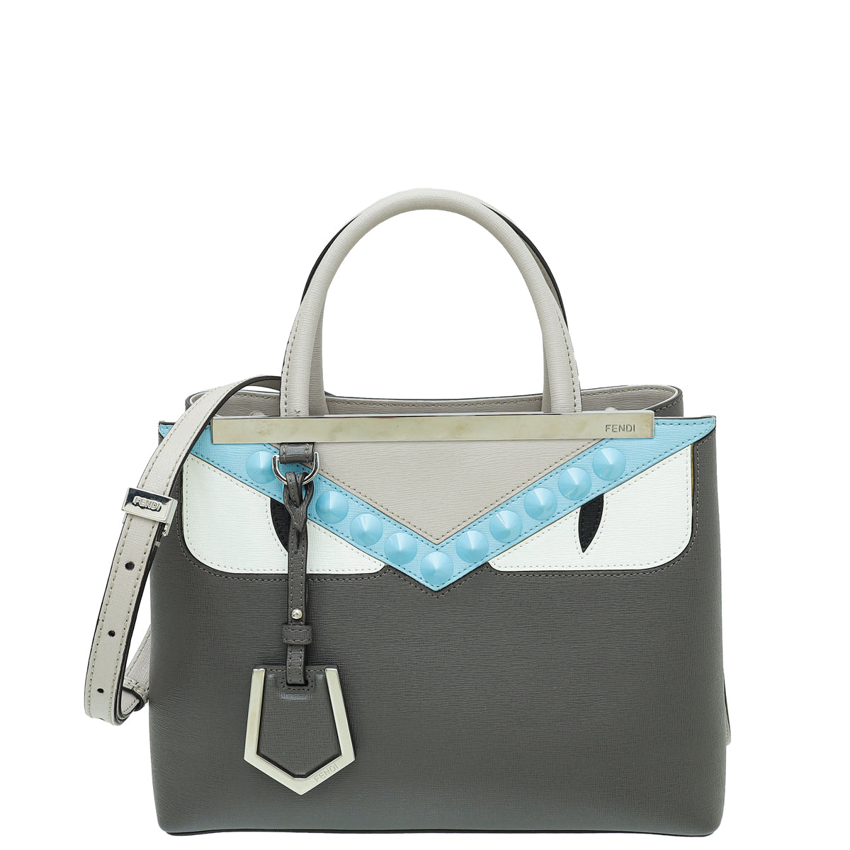 Fendi Dark Grey 2 Jours Monster Eyes Petite Bag-Fendi-THE CLOSET