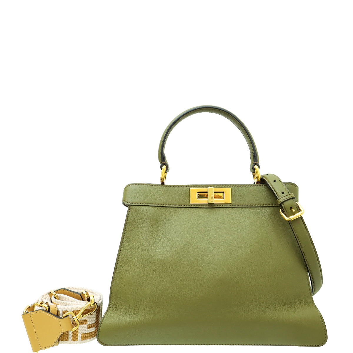 Fendi Avocado Green ISeeU Peekaboo Medium Bag-Fendi-THE CLOSET
